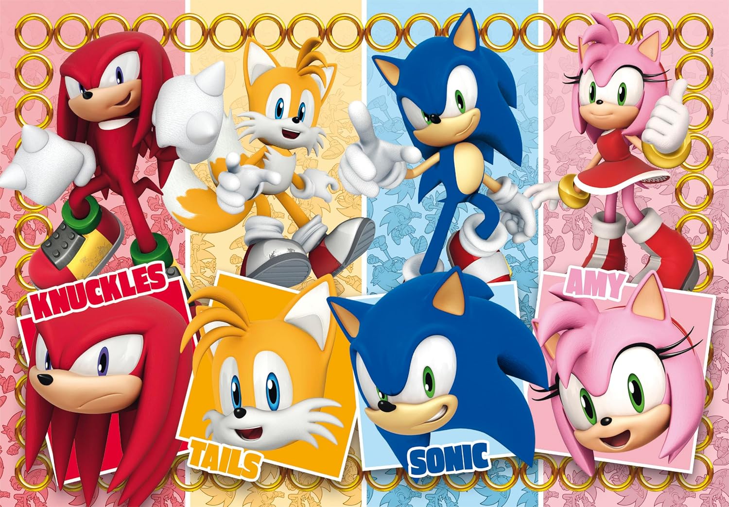 Clementoni - Puzzle 60 Pezzi Supercolor, Cartone Sonic