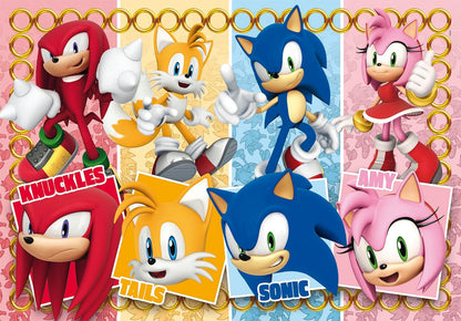 Clementoni - Puzzle 60 Pezzi Supercolor, Cartone Sonic