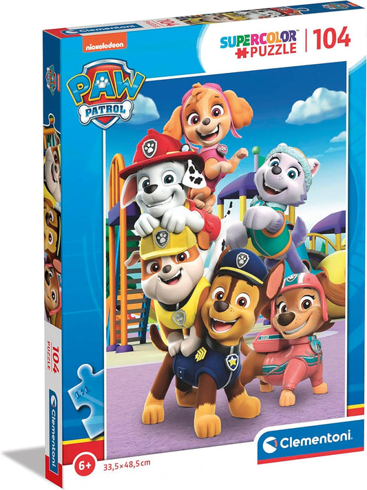 Clementoni - 27178 - Supercolor Puzzle - Paw Patrol - 104 Pezzi