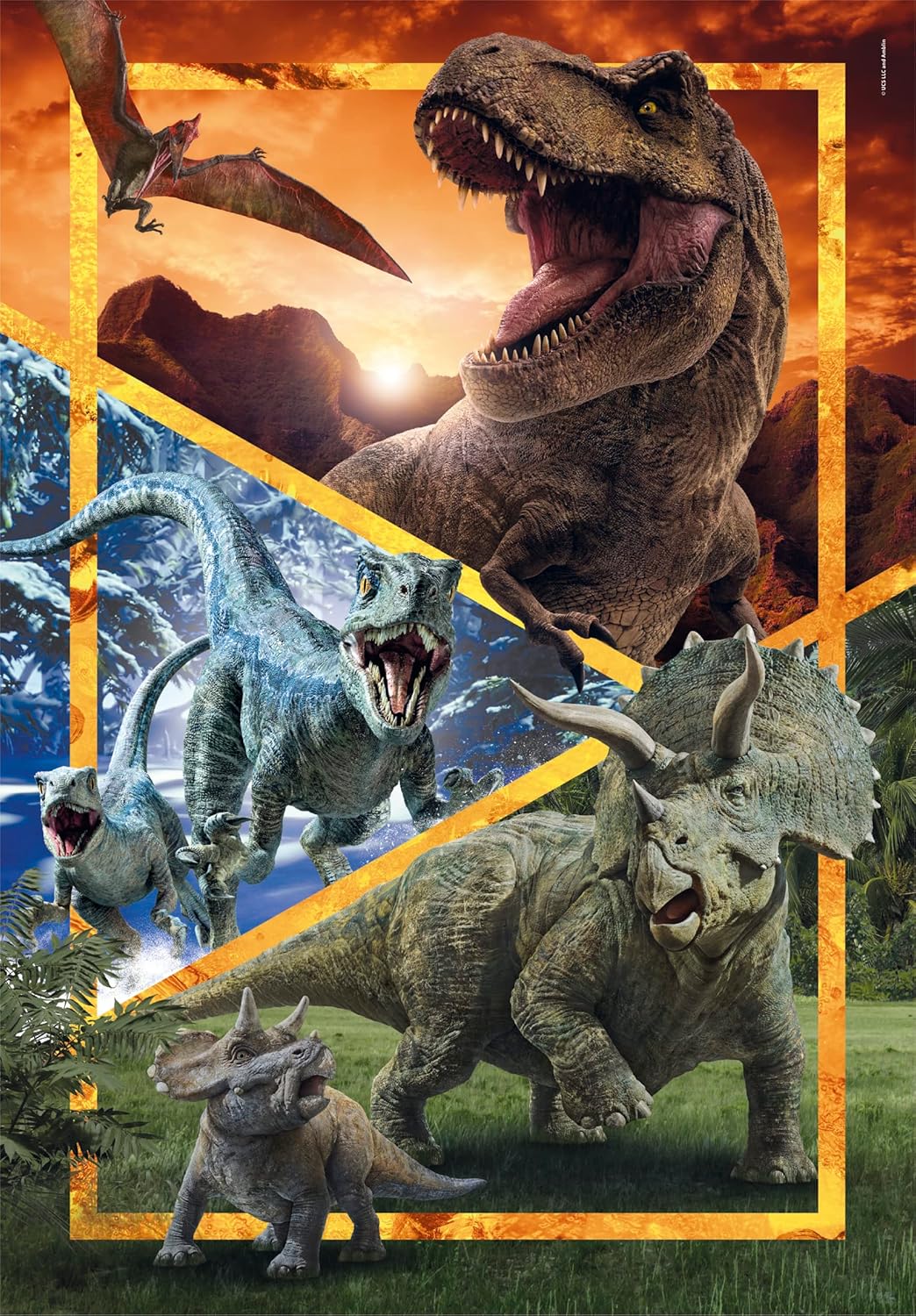 Clementoni - 27181 - Supercolor Puzzle - Jurassic World - 104 Pezzi