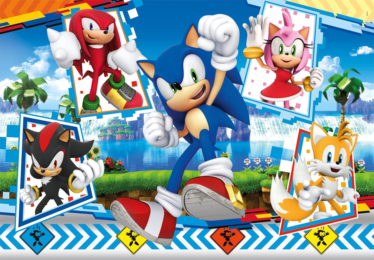 Clementoni - 28526 - Supercolor Puzzle - Sonic - 24 Maxi Pezzi