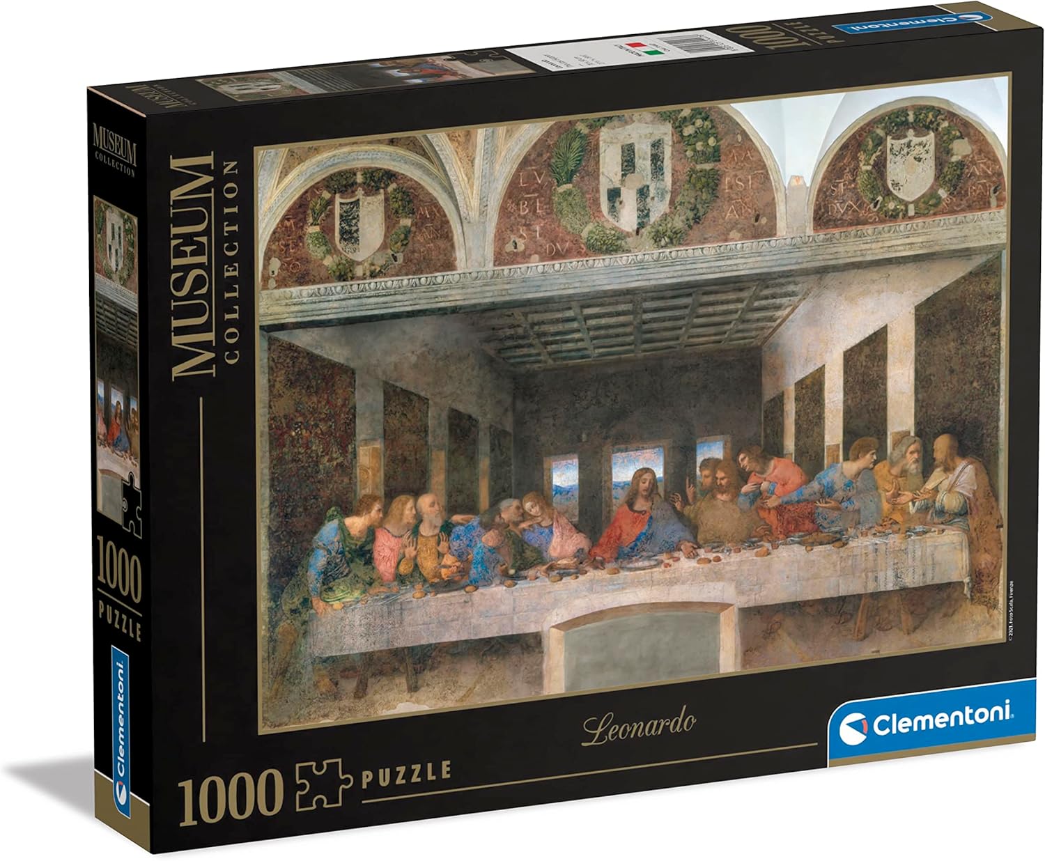 Clementoni - Puzzle 1000 Pezzi Museum Collection, Tema Cenacolo Di Leonardo Da Vinci