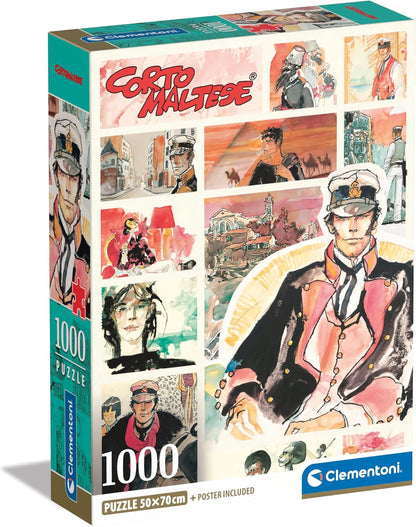 Clementoni- Corto Maltese Maltese-1000 Pezzi