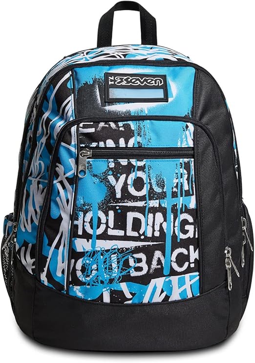 Zaino scuola Advanced Seven Dripped Boy, Jet Black, 30 lt