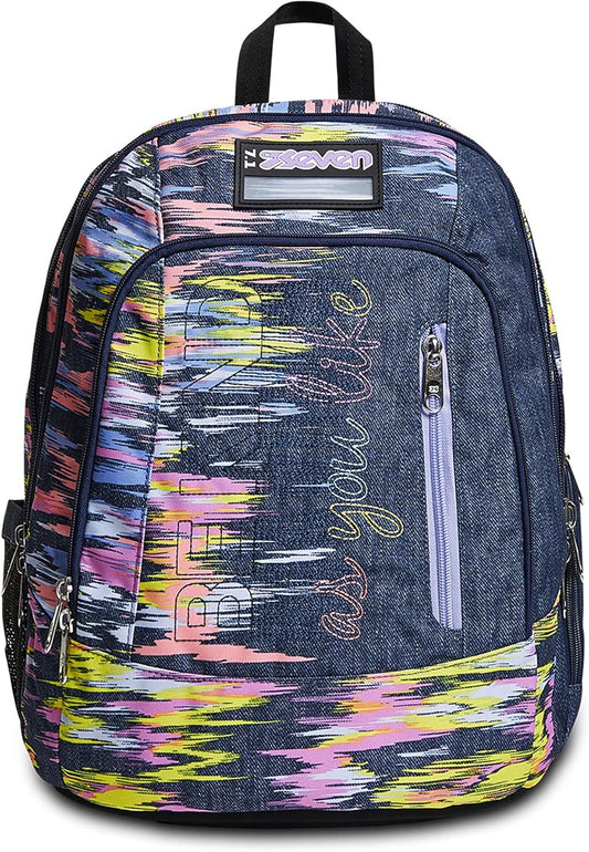 Zaino scuola Advanced Seven Virtual Girl, Blue Deep, 30 lt