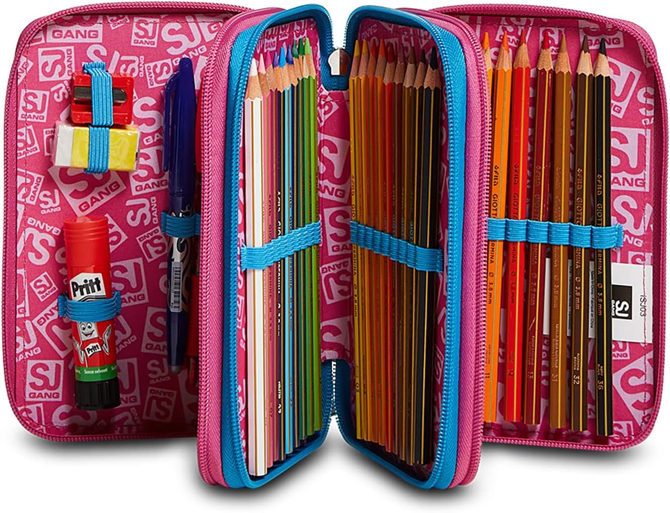 Astuccio 3 Zip Color Sj Gang Cuteled Girl