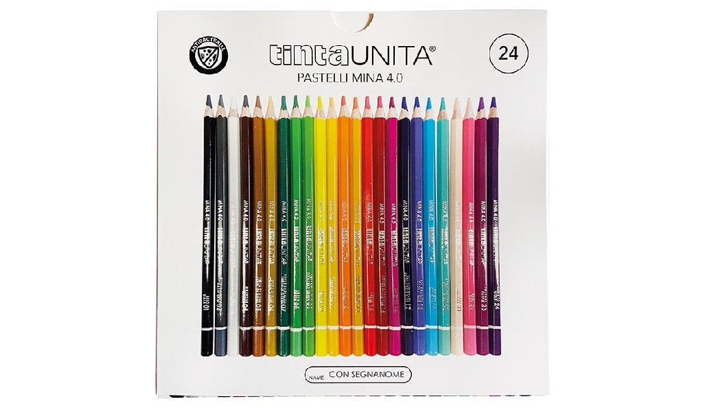 Pastelli Mina 4mm 24pz  TINTA UNITA