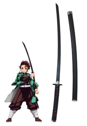 Katana Non Affilata Demon Slayer Tanjiro Kamado Nera