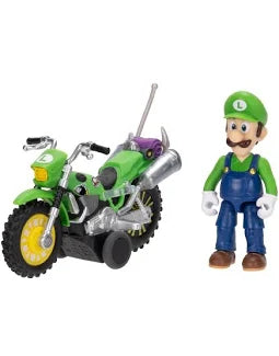 Nintendo Super Mario Galaxy Action Figure 2,5 Con Motocicletta