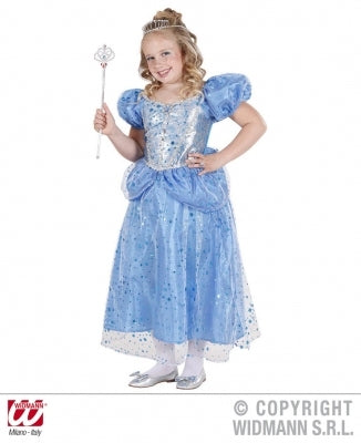 Principessa/fata blu (140 cm) (vestito) - Principessa blu 140 cm Costume per bambini Fata Medium 8-10 anni Medieva Bella Costume per bambini Nuovo Ragazza