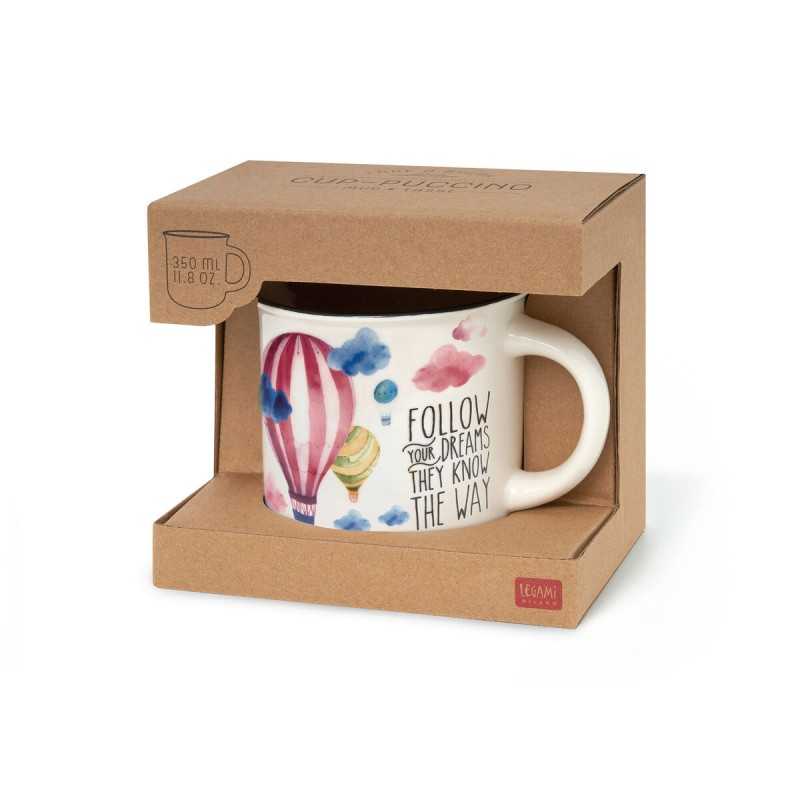 Tazza Porcellana Mongolfiere - Follow Your Dreams