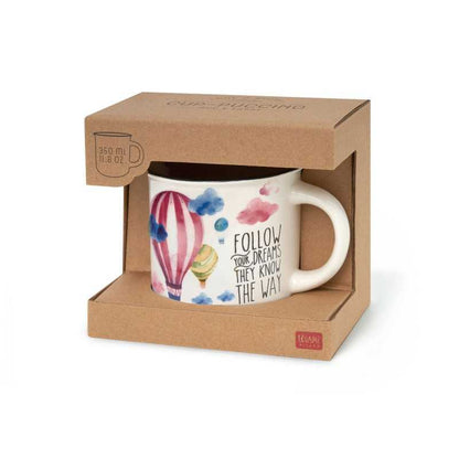 Tazza Porcellana Mongolfiere - Follow Your Dreams