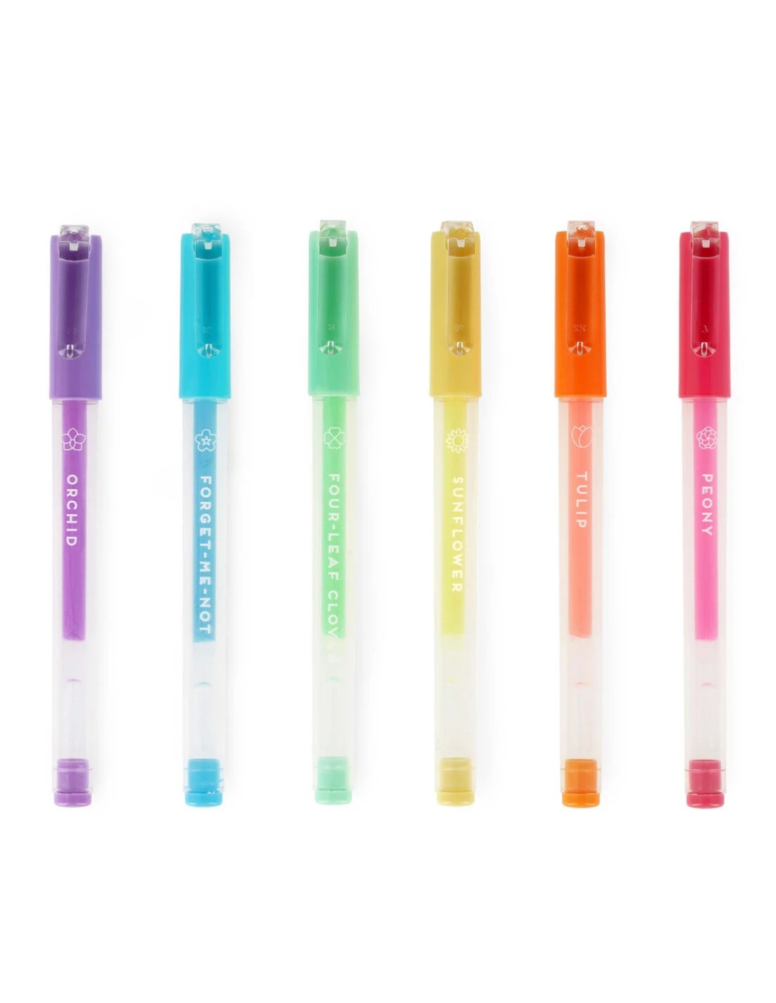 Set Of 6 Mini Gel Pens - Sprin