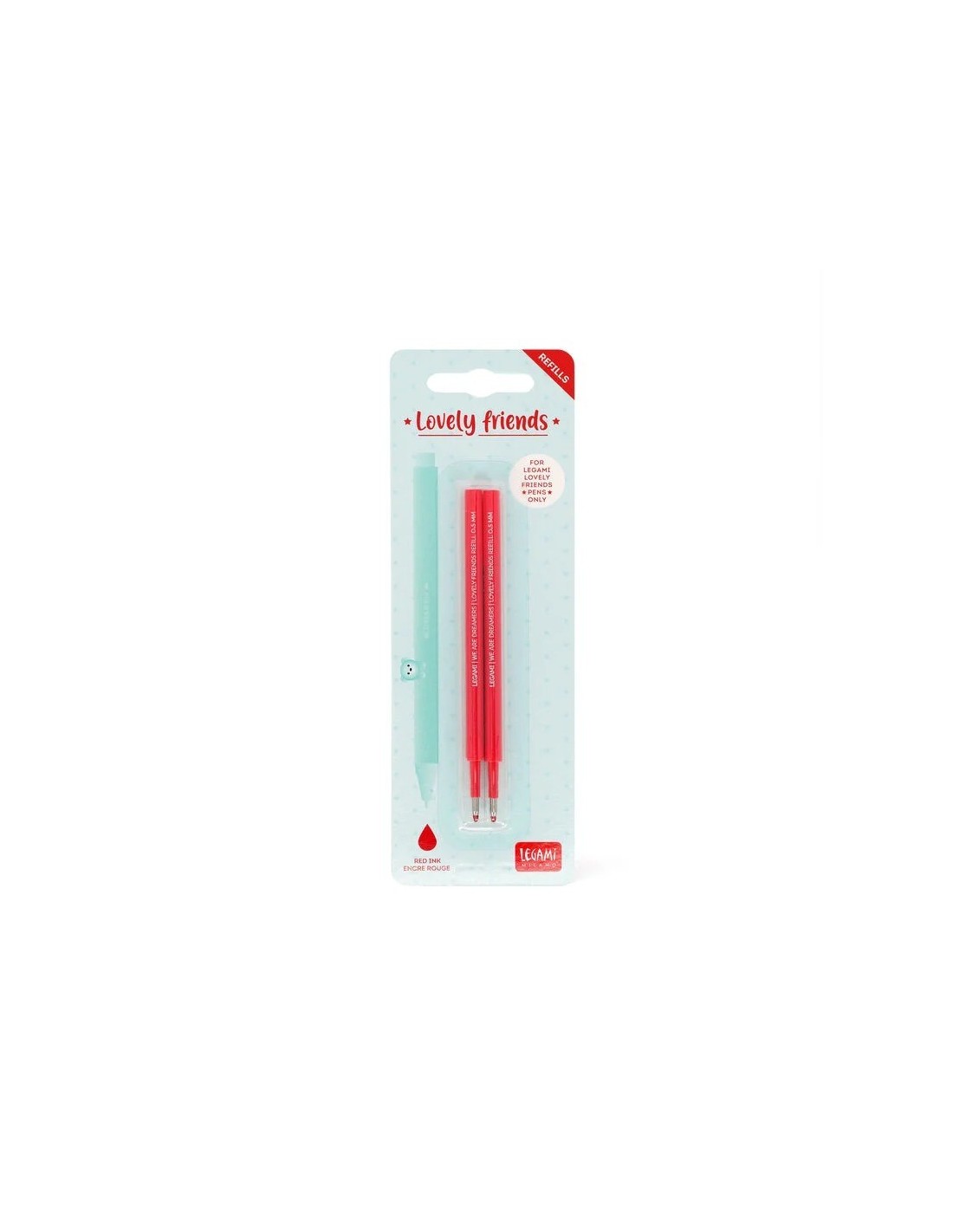 2 Refills Gel Pen L. Friends - rosso