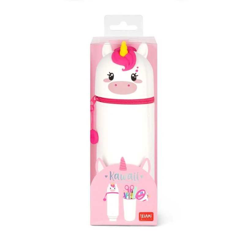 2-In-1 Silicone Pencil Case - astuccio unicorno
