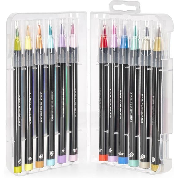 Set Of 12 Brush Markers - pennarelli