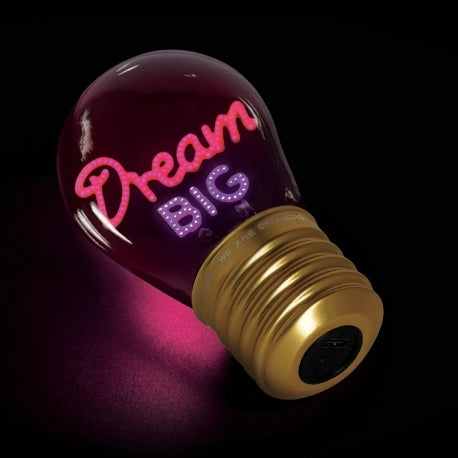 Lampada Da Tavolo A Forma Di L - BULB FICTION - DREAM BIG. LEGAMI