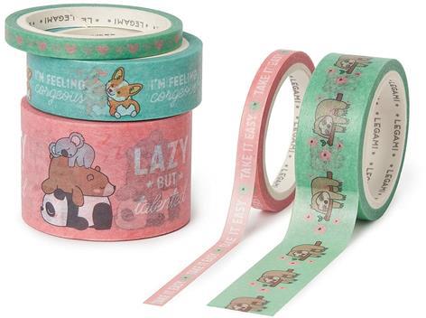 Legami  Set Of 5 Paper Sticky Tapes -cute animals