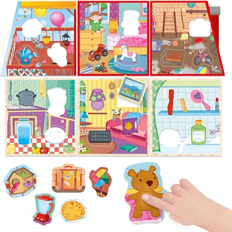 HEADU Casetta Tattile Gioco Educativo per Bambini dai 2 ai 4 Anni