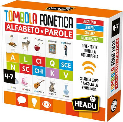 HEADU Tombola Fonetica Alfabeto e Parole Gioco Educativo per Bambini dai 4 ai 7 anni