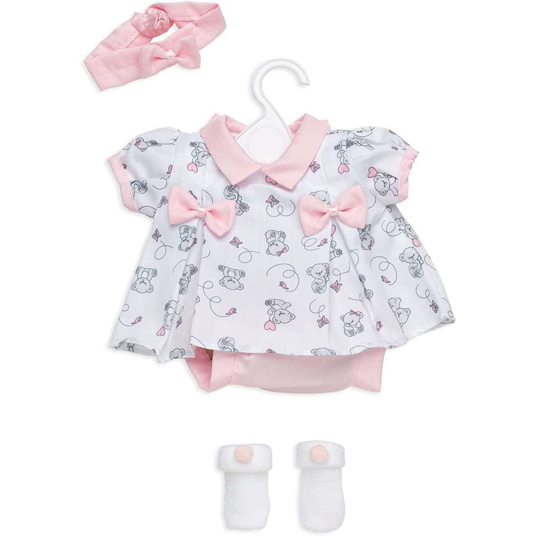 Abito Completo Per Bambole Fantasia Rosa 42 Cm