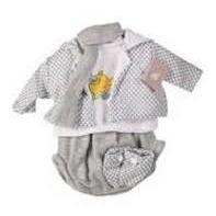 Vestito Per Bambole Biancoe Grigio