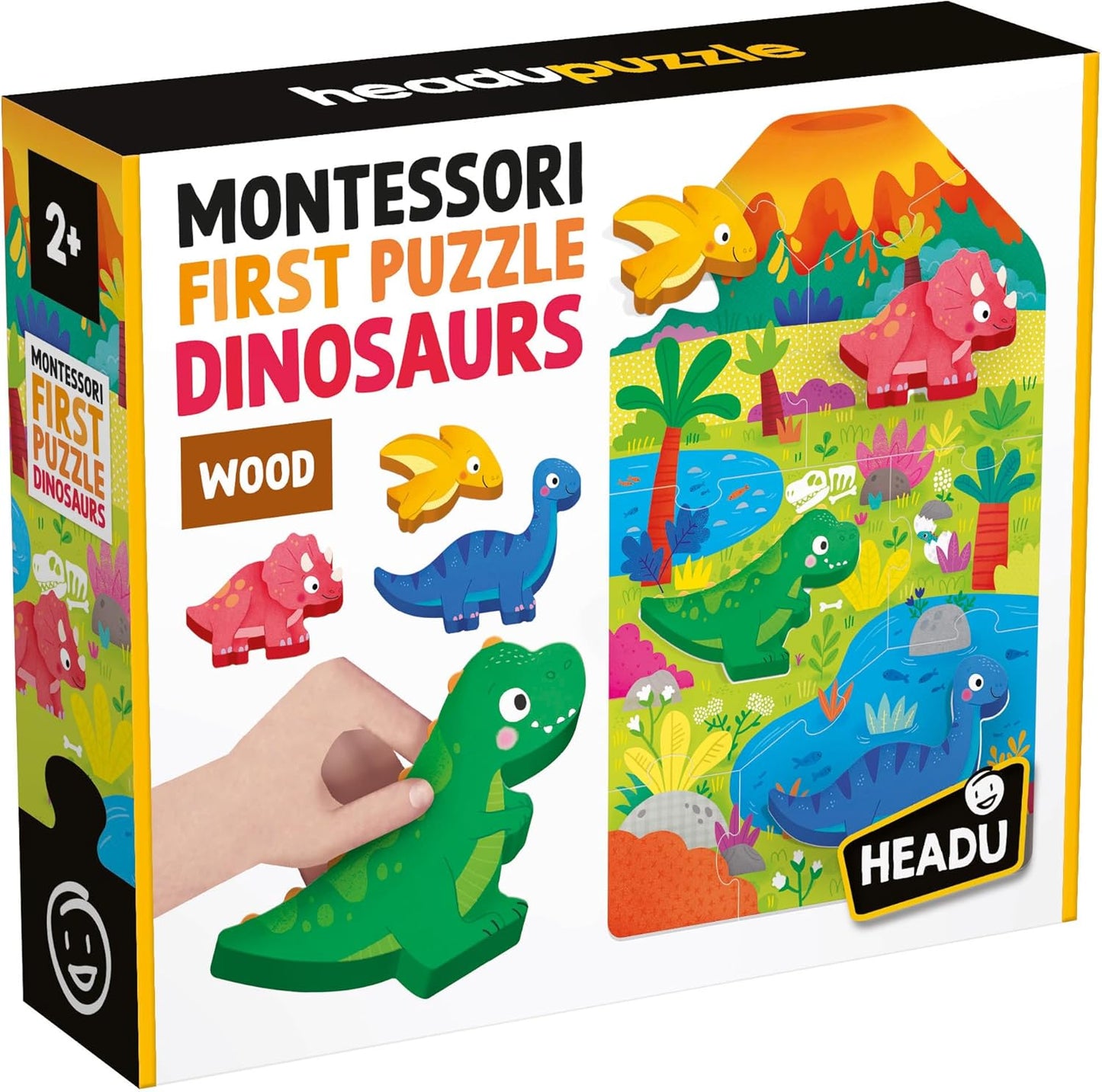 Headu Montessori First Puzzle Dinosauri