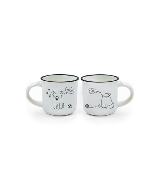 2 Tazzine Da Caffè - Espresso For Two Dog And Cat