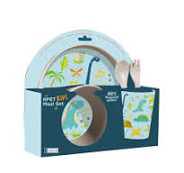 I-Total Set Pappa DINO Bicchiere Posate Piatti