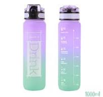 I-Total Borraccia Motivazionale In Tritan Viola E Verde 1000ml