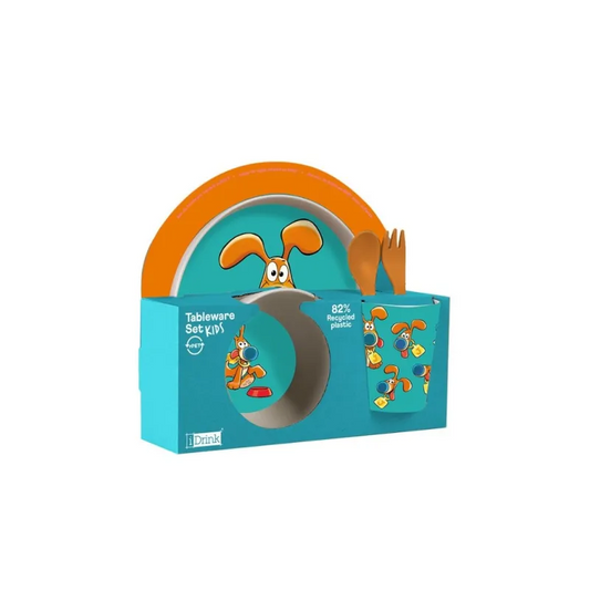 I-Total Set Pappa J THE DOG Bicchiere Posate Piatti