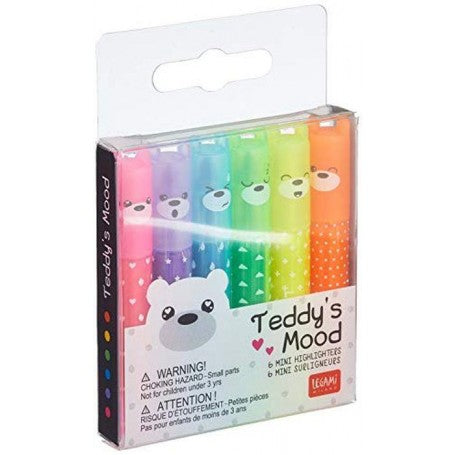 Set Di 6 Mini Evidenziatori Legami - Teddy'S Mood