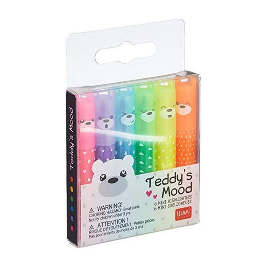 Set Di 6 Mini Evidenziatori Legami - Teddy'S Mood