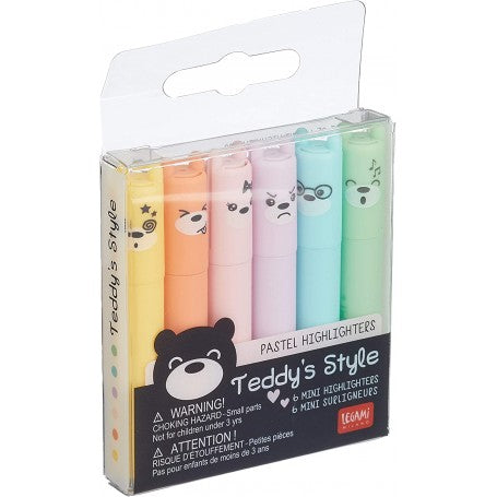 Set Di 6 Mini Evidenziatori Pastello Legami - Teddy'S Style
