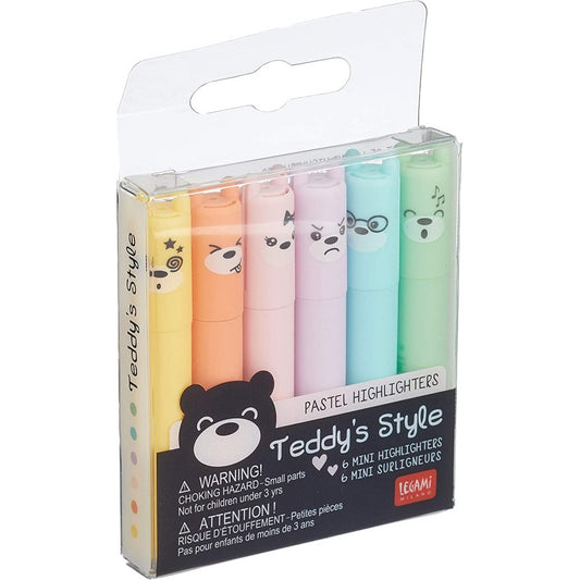Set Di 6 Mini Evidenziatori Pastello Legami - Teddy'S Style