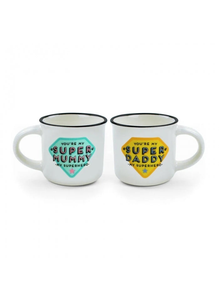 Set 2 Tazzine Da Caffe' Super Mamma E Papa' Legami