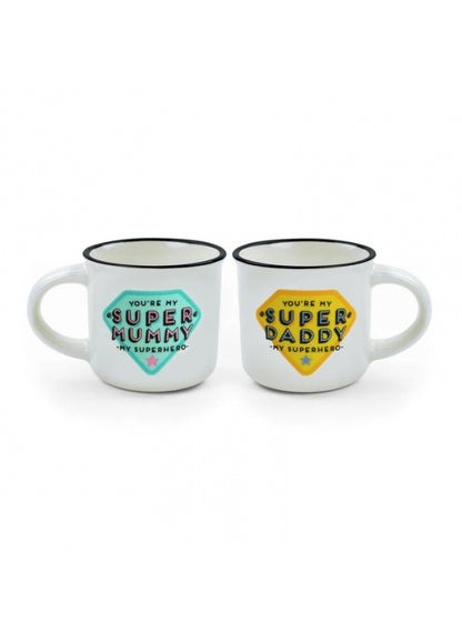 Set 2 Tazzine Da Caffe' Super Mamma E Papa' Legami