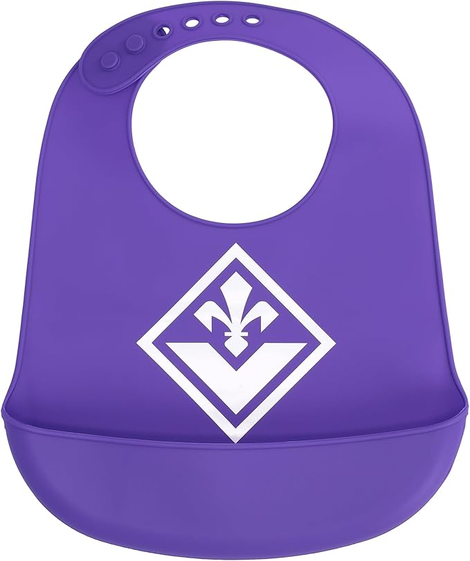 ACF Fiorentina Bavaglino Pappa In Silicone Per Neonati E Bambini