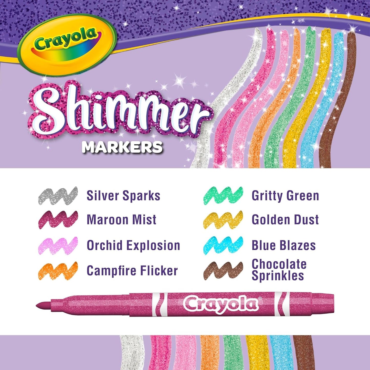 Crayola 8 Pennarelli Glitter -