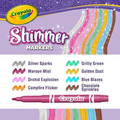 Crayola 8 Pennarelli Glitter -