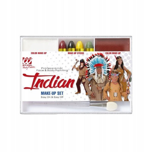 Widmann - Kit Trucco Indiano Rosso e Bianco
