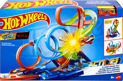 Hot Wheels Loop Crash Out Track Set HXT06