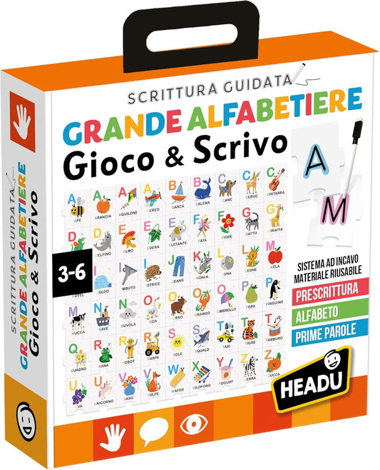 Scrittura Guidata Grande Alfabeto Headu 3-9 ANNI