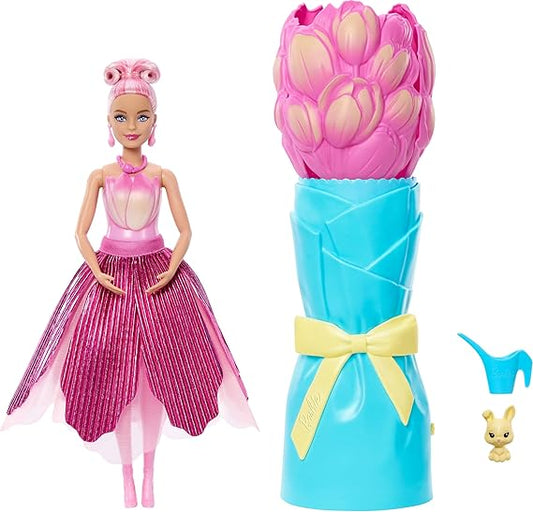 Barbie Petal Pop Scented Doll with Pink Tulip Dress