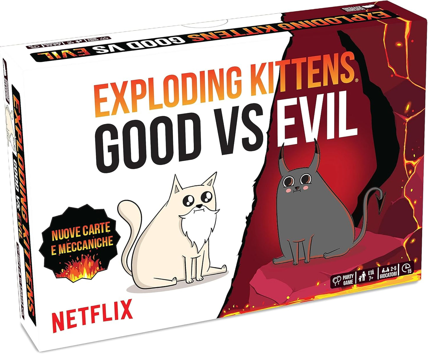 Exploding Kittens - Good vs Evil, Gioco da Tavolo, 7+ Anni, 2-5 Giocatori,