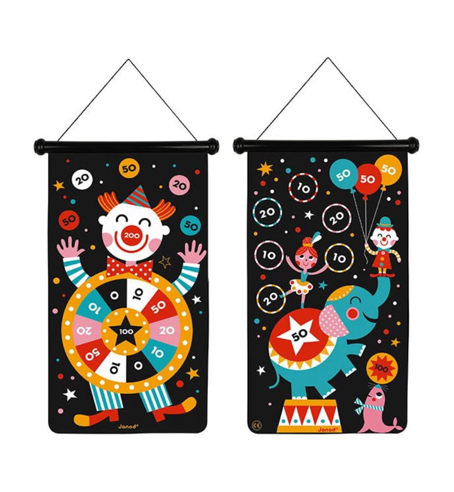 Janod Magnetic Dart Game - Circus Theme J02074 freccette magnetiche