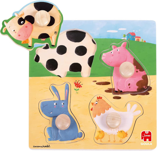 Puzzle Animali Fattoria Colore - Goula