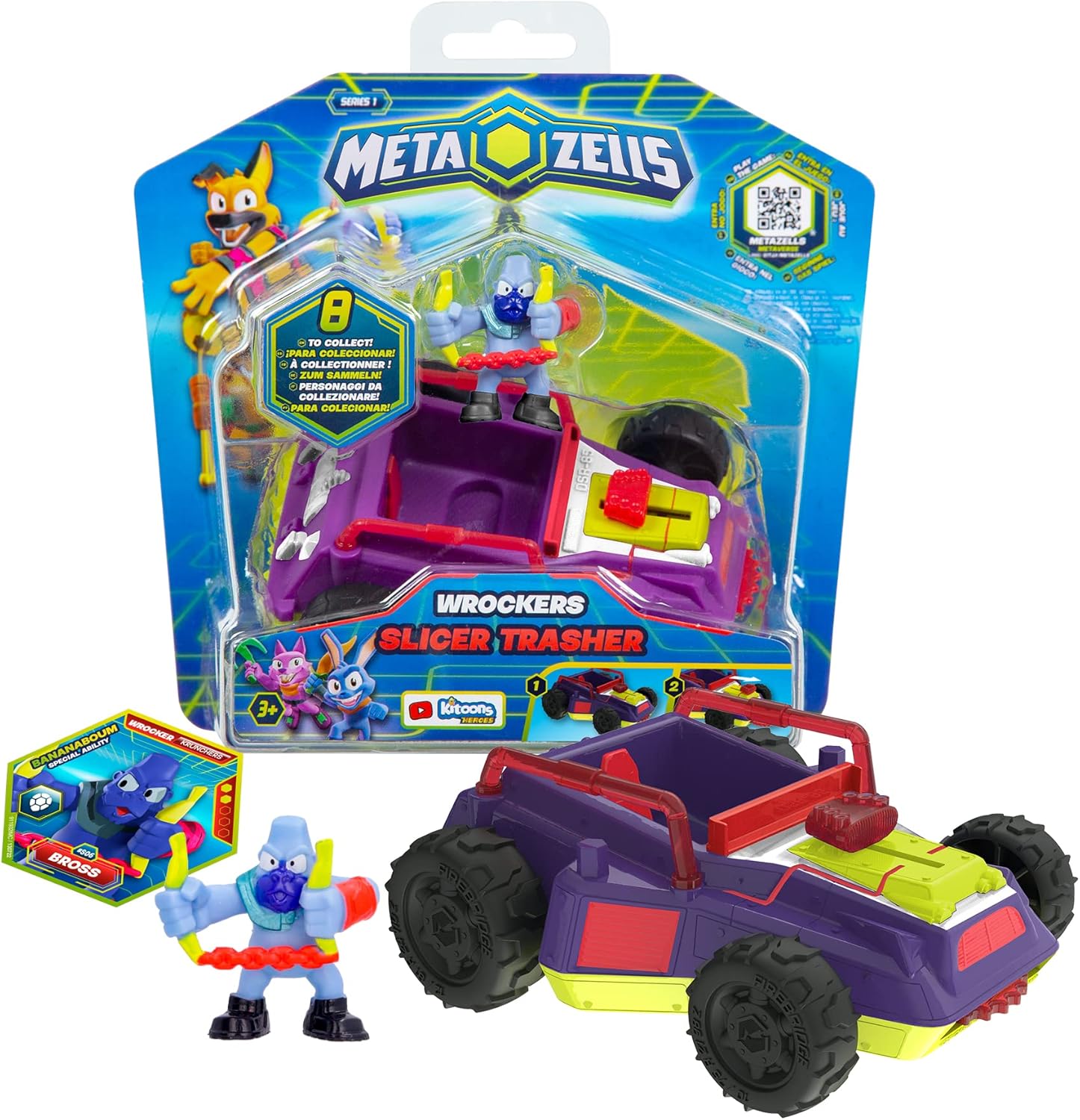 Personaggio Metazells Bross  Con Veicolo IMC