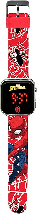 Orologio Digitale Spiderman A Led Da Polso Rosso  KIDS