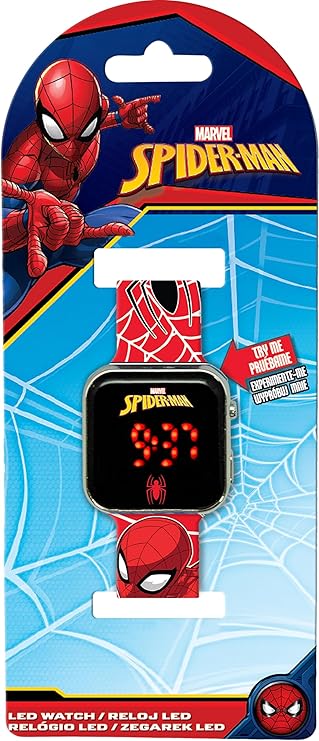 Orologio Digitale Spiderman A Led Da Polso Rosso  KIDS